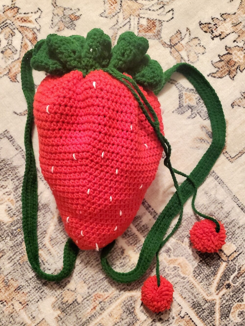 Handmade Strawberry Backpack